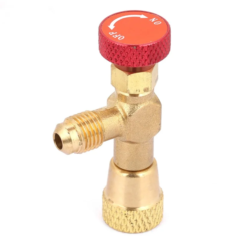 Refrigerant Safety Charging Valve 5/16in Thread AC Liquid Flow Control For R410A R42