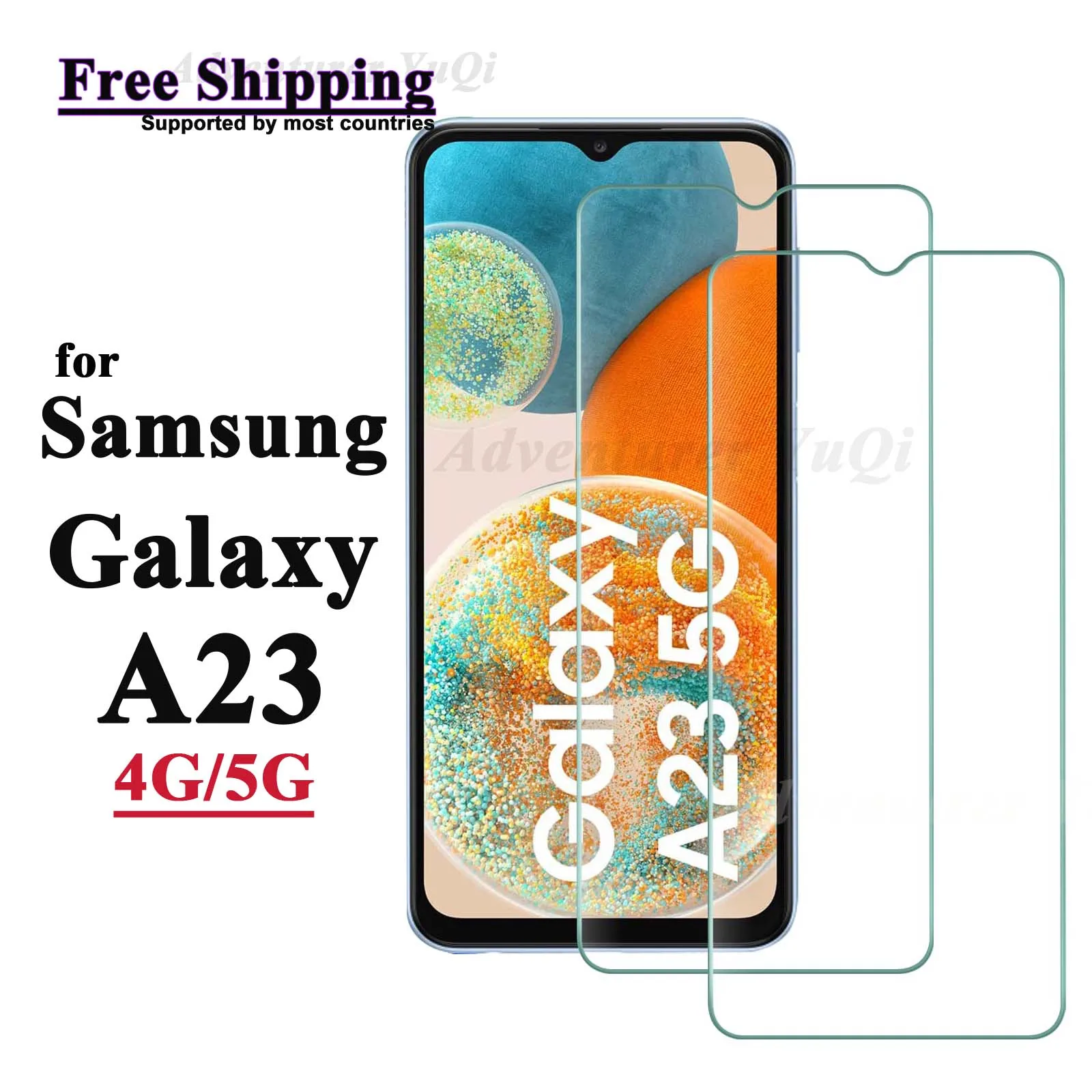 

For Galaxy A23 Screen Protector Samsung 4G 5G, Tempered Glass HD 9H Transparent Ultra Clear Anti Scratch Case Friendly