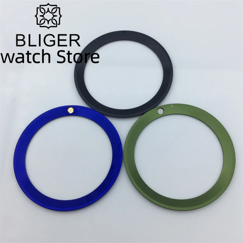 BLIGER High Quality 38mm Ceramic Bezel Inserts For 40mm Watch Case Parts