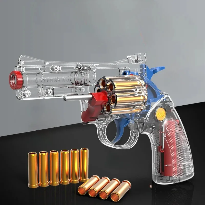 Revolver ZP-5 balles souples pistolets jouets pistolet pistolet Blaster jouet pistolet coquille éjection mousse transparente fléchettes lanceur pour adultes garçons