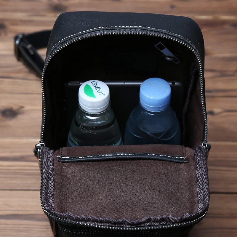 Neue Echtes Leder männer Brust Tasche Handgemachte Top Schicht Rindsleder Umhängetasche Große Kapazität Schulter Tasche Trendy männer tasche NZPJ – Detail 15