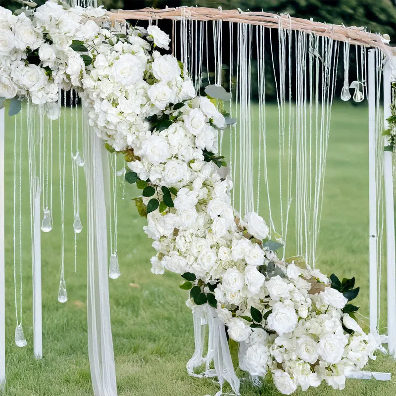 

2M Pure Rose Artificial Flower Arrangement Wedding Background Wall Arch Long Flower Mall Window Display Hall Homestay Decoration