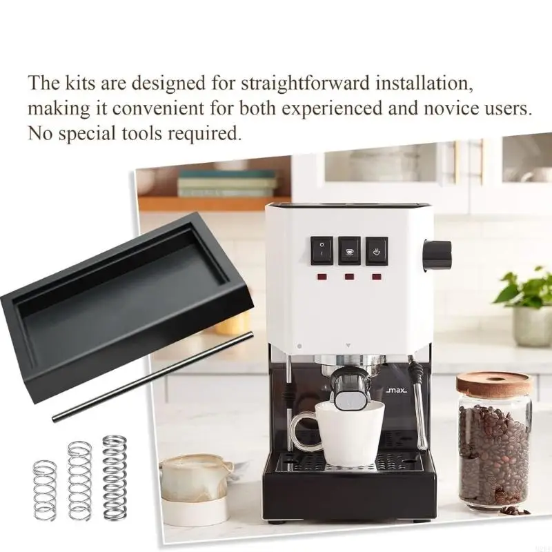 2025 جديد إكسسوارات آلة الإسبريسو طقم الينابيع القابلة للتعديل صينية التنقيط وأنبوب طويل لقطع غيار صانع القهوة