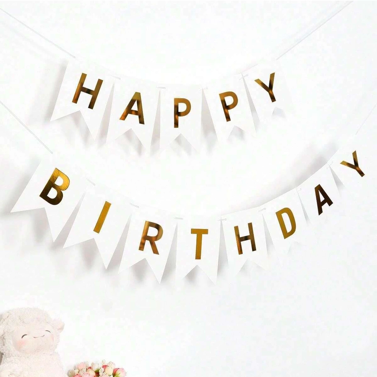 Meerjungfrauenflosse Banner Heißprägung HAPPY BIRTHDAY Papier-Wimpelkette Geburtstags-Jubiläums-Party Hintergrund Hängedekoration Girlande – Detail 10