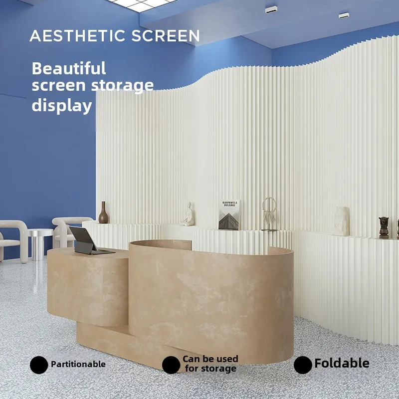 Folding Partition Screen Office Move None No Fold Screens Room Dividers Interior Environment Separator Top Fashion