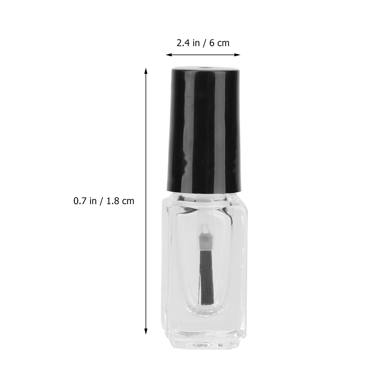 

5Pcs 5Ml Nail Polish Bottles Empty Clear Glass Bottles with Brush for DIY Travel Touch-Ups Cuticle Oil Essential Perfume