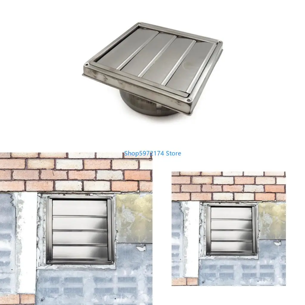 Y3NB Stainless Steel Air Vent 150mm Ventilation Grille Wall Square Tumble Extractors Ventilation Cover Fan Outlet Enduring