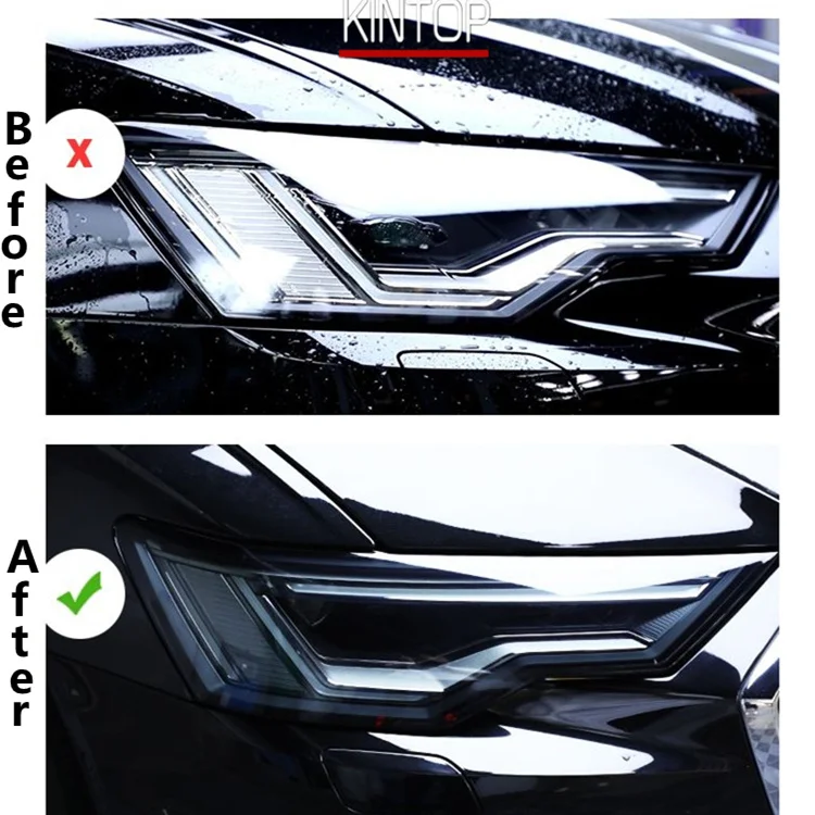 For LINCOLN MKZ 17-20 TPU Blackened Headlight Protective Film, Headlight Protection,Film Modification