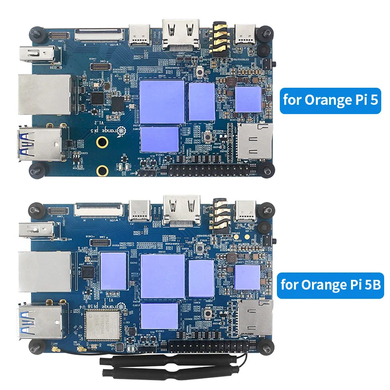 Caja de aleación de aluminio Orange Pi 5, carcasa de refrigeración de Metal activa y pasiva con ventilador, caja de protección de disipadores de calor para Orange Pi 5/5B