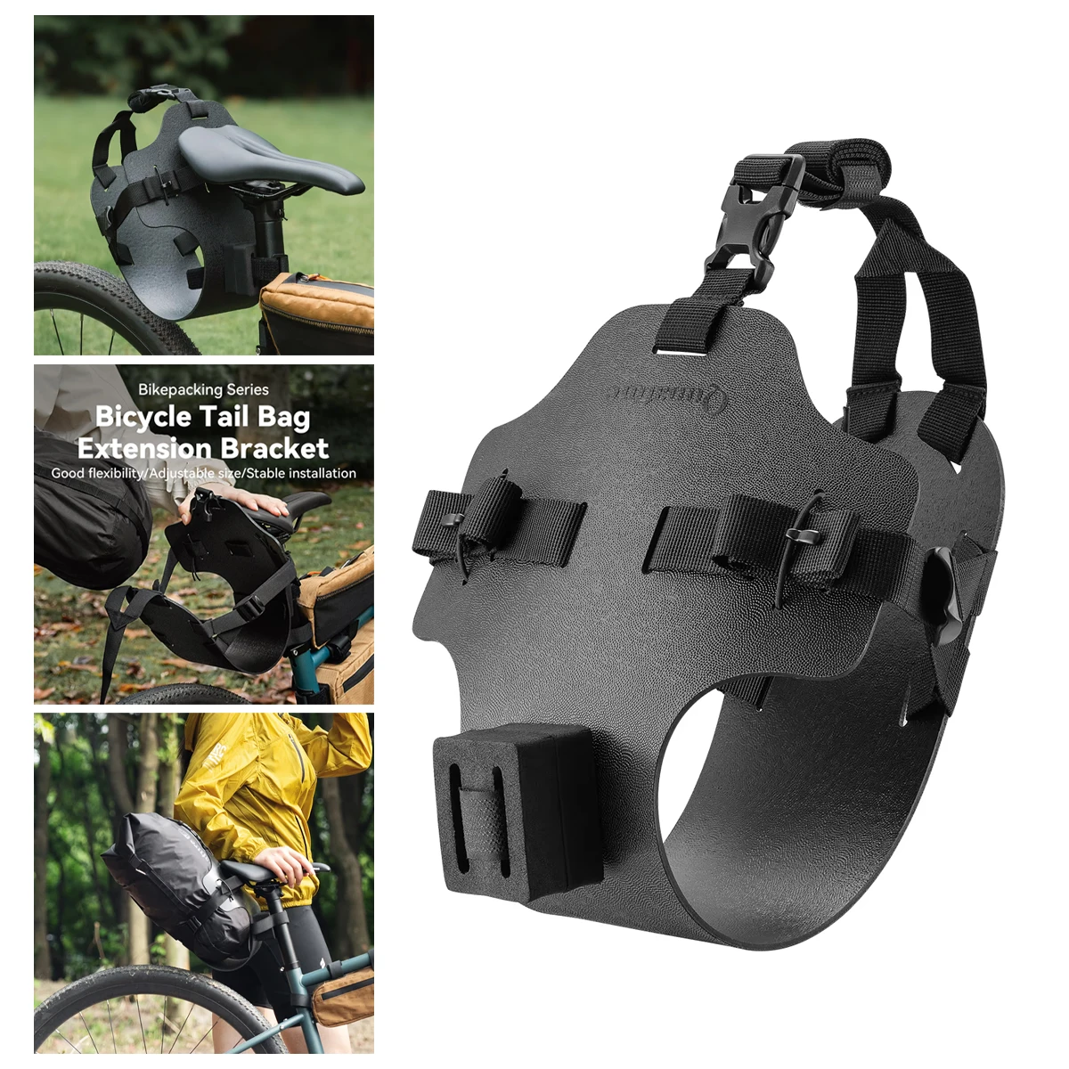 Fahrradsattel-Hecktasche, Stabilisatorhalterung, verstellbare Fahrrad-Satteltasche, Hecktasche, Träger für Rennräder und Mountainbikes