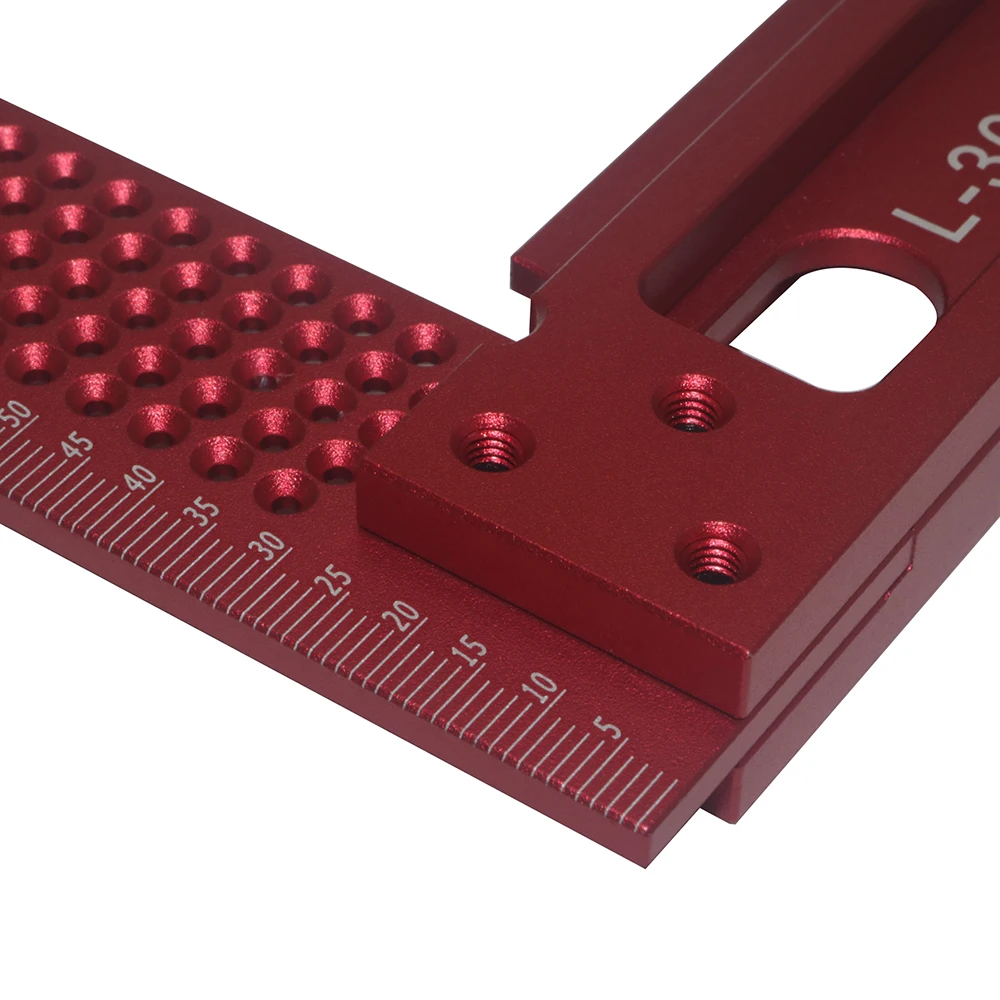 Règle carrée en alliage d'aluminium en forme de T, mesure de marque de type T, calibrage croisé de précision, outils de travail de calcul