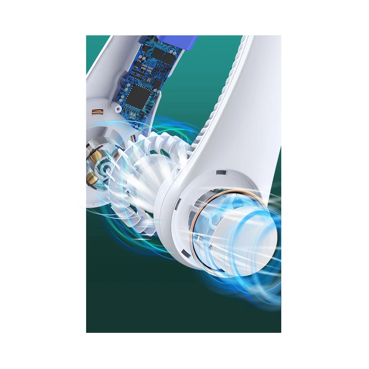 مروحة الرقبة المحمولة مروحة الرقبة المحمولة، قابلة للشحن حر اليدين الخالية من الشفرة المحمولة الصغيرة