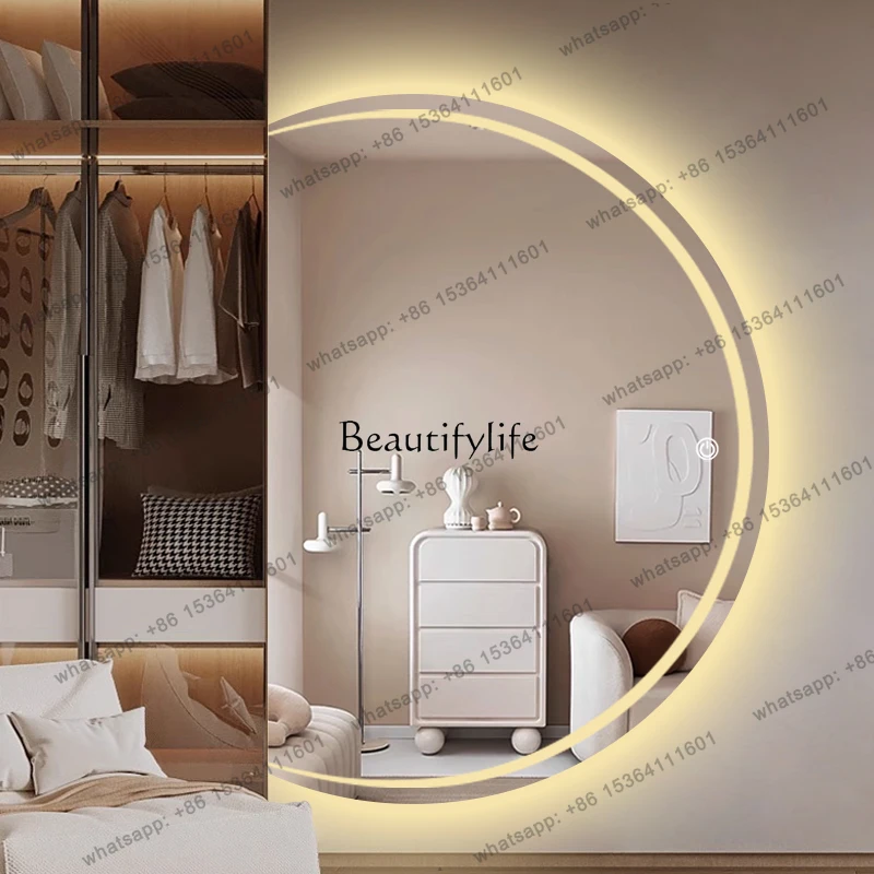 JJ Semicircular led smart full body home ins wall-mounted paste fitting mirror