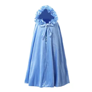 Mädchen Prinzessin Anna und Elsa mit Capuz -Kostüm, Umhang, Cover, Aurora, Rapunzel, extravaganter Party, Kaminsims Kleidung, Kindern, Partyzubehör 8 Hauptverkaufsumhang mit Prinzessin Hood - №3