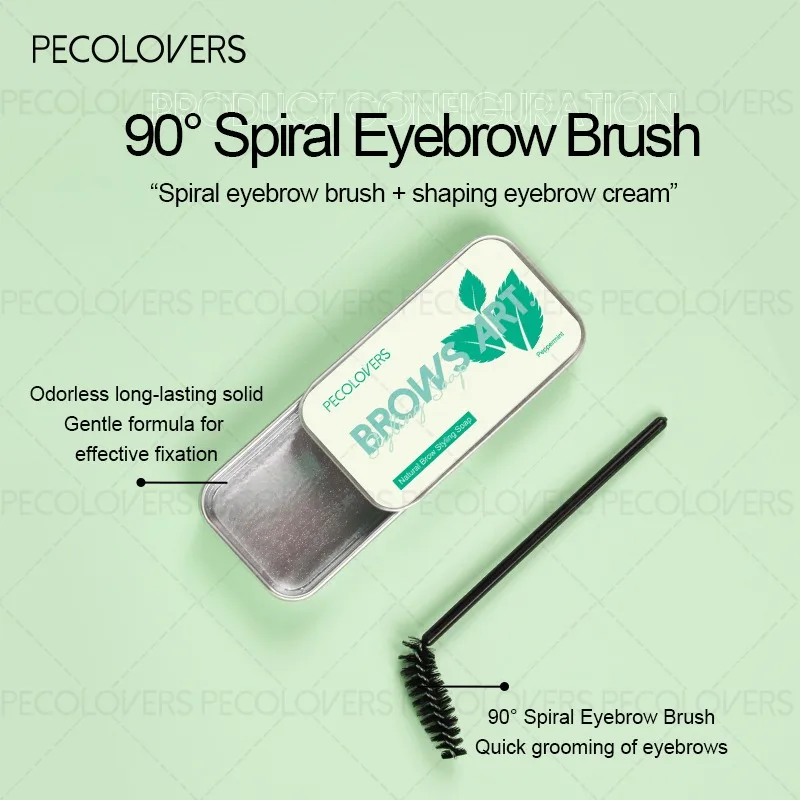 Crema para cejas con sabor a menta, peinado de cejas, duradero y natural, resistente al agua y al sudor, cosméticos para cejas