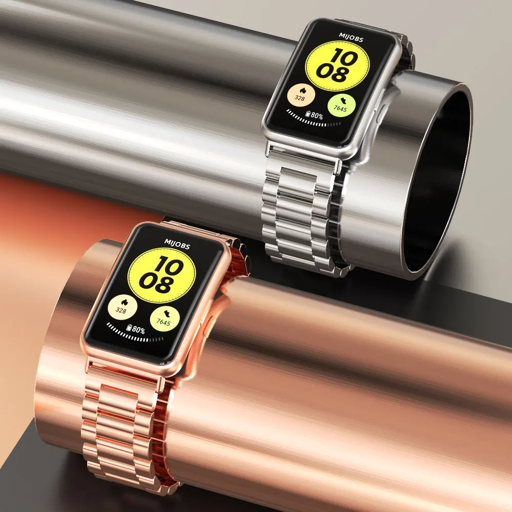 حزام معدني لساعة Huawei Watch Fit Strap Accessories سوار ذكي لساعة Huawei Watch Fit New Band Correa لساعة Huawei Watch Band