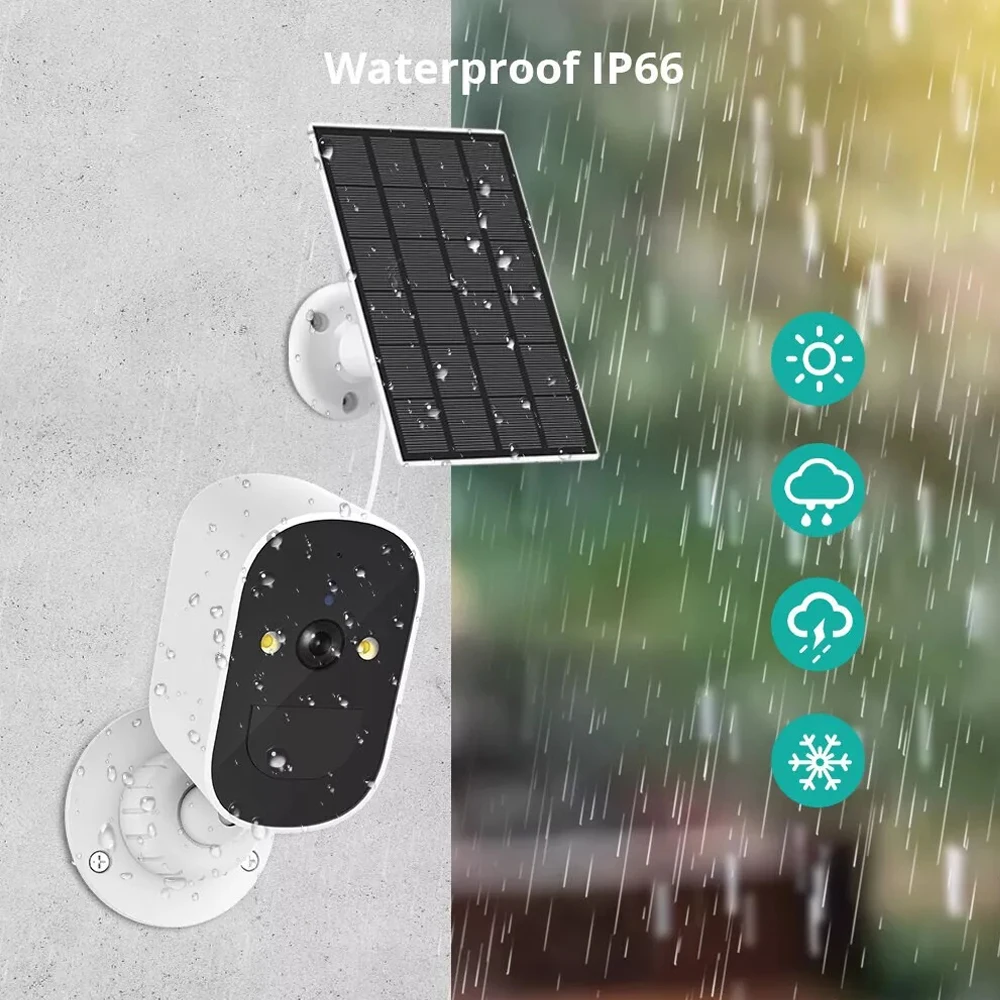 Solar Powered 1080P Security Camera PIR Body Induction WiFi Camera Outdoor Wireless Night Vision Surveillance Camera