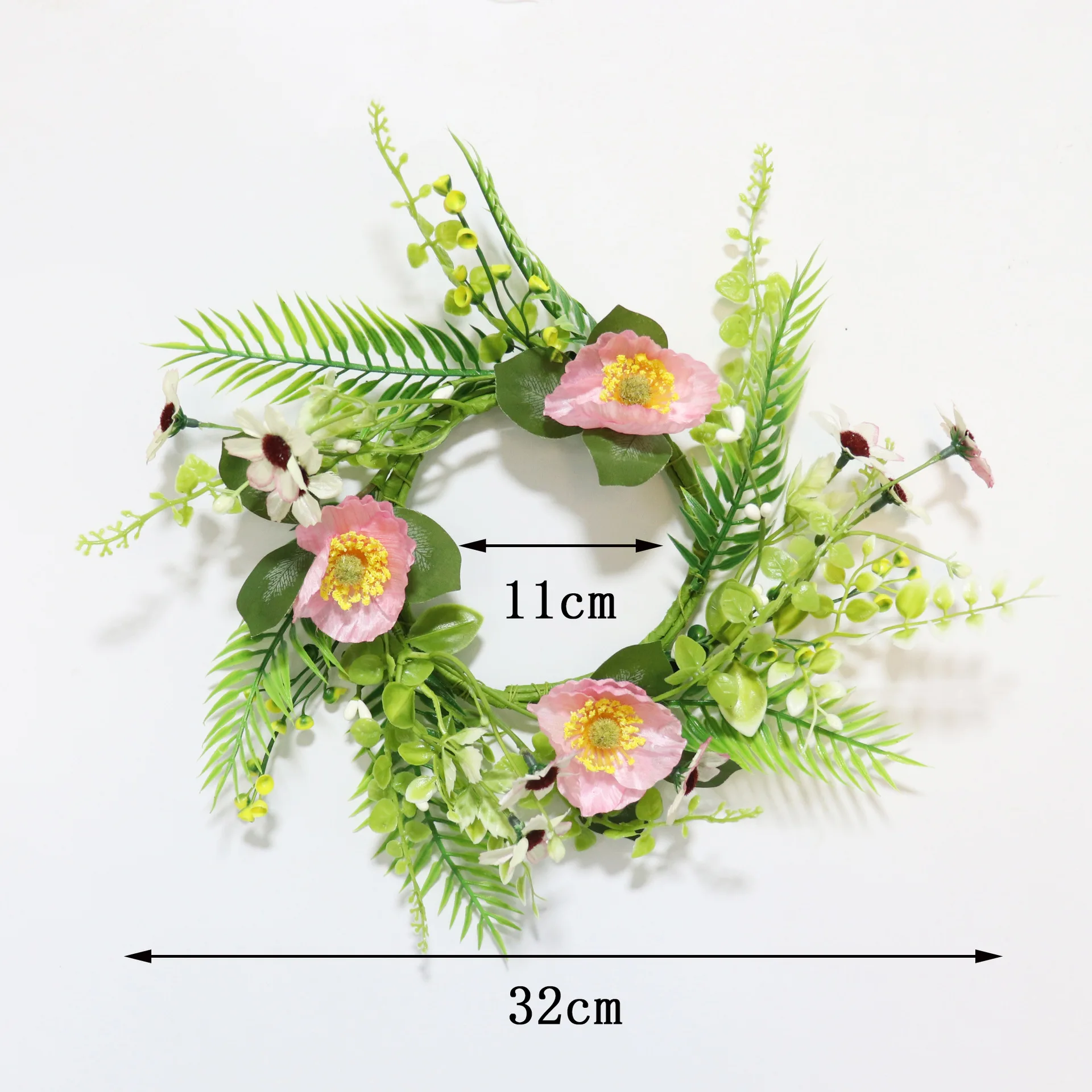 

Wedding Wreath Rings Garland Farmhouse Artificial Leaf Wreaths Tealight Flower Flowers Floral