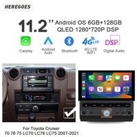 720P Auto Android 13 8G+256G Car Radio GPS Player Carplay Bluetooth For Toyota Land Cruiser 70 76 75 LC70 LC75 LC76 2007-2021