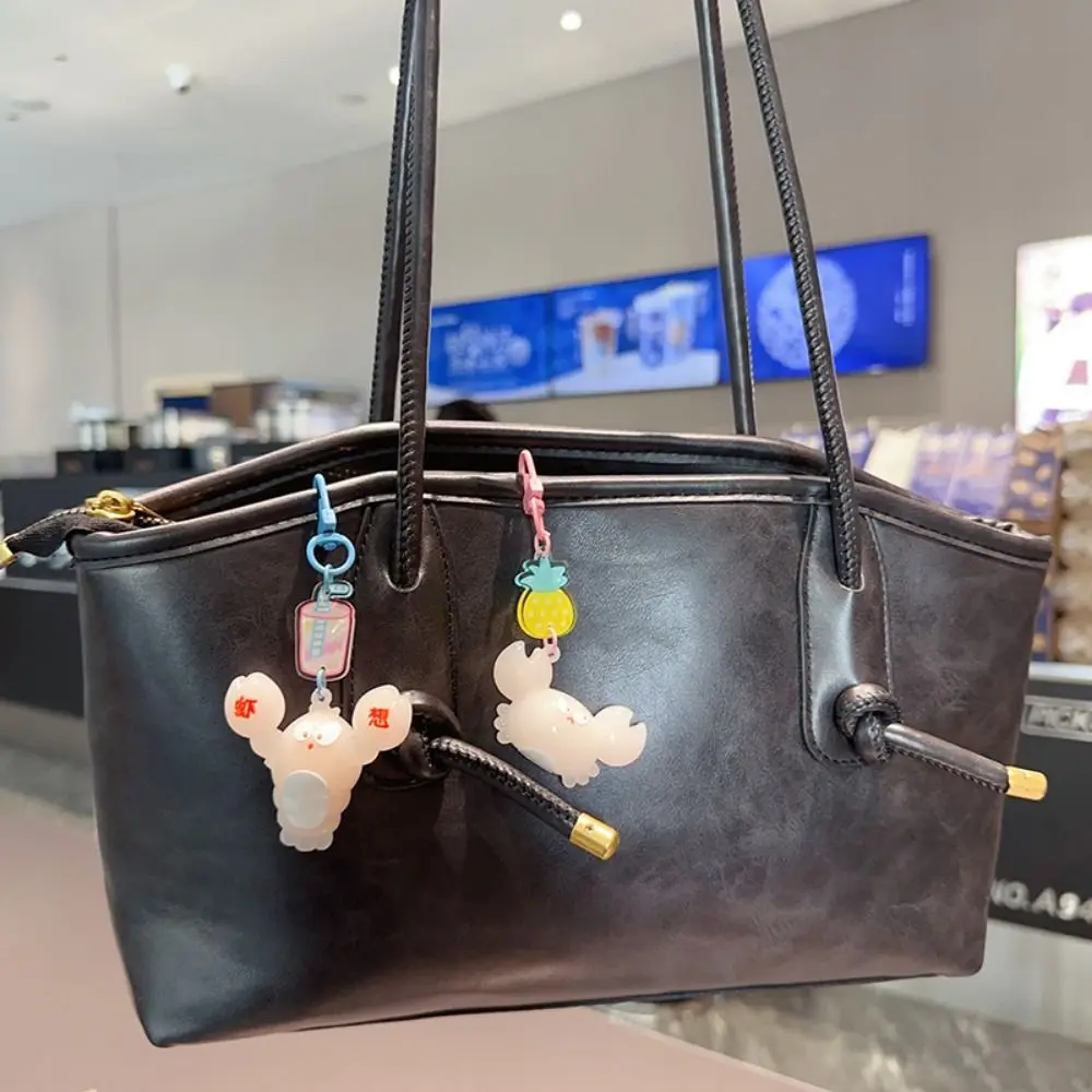 

Shrimp Crab Color-Changing Cartoon Keychain Uv Sensitivity Temperature Reminder Car Key Pendant Funny PVC Bag Hanging Decoration
