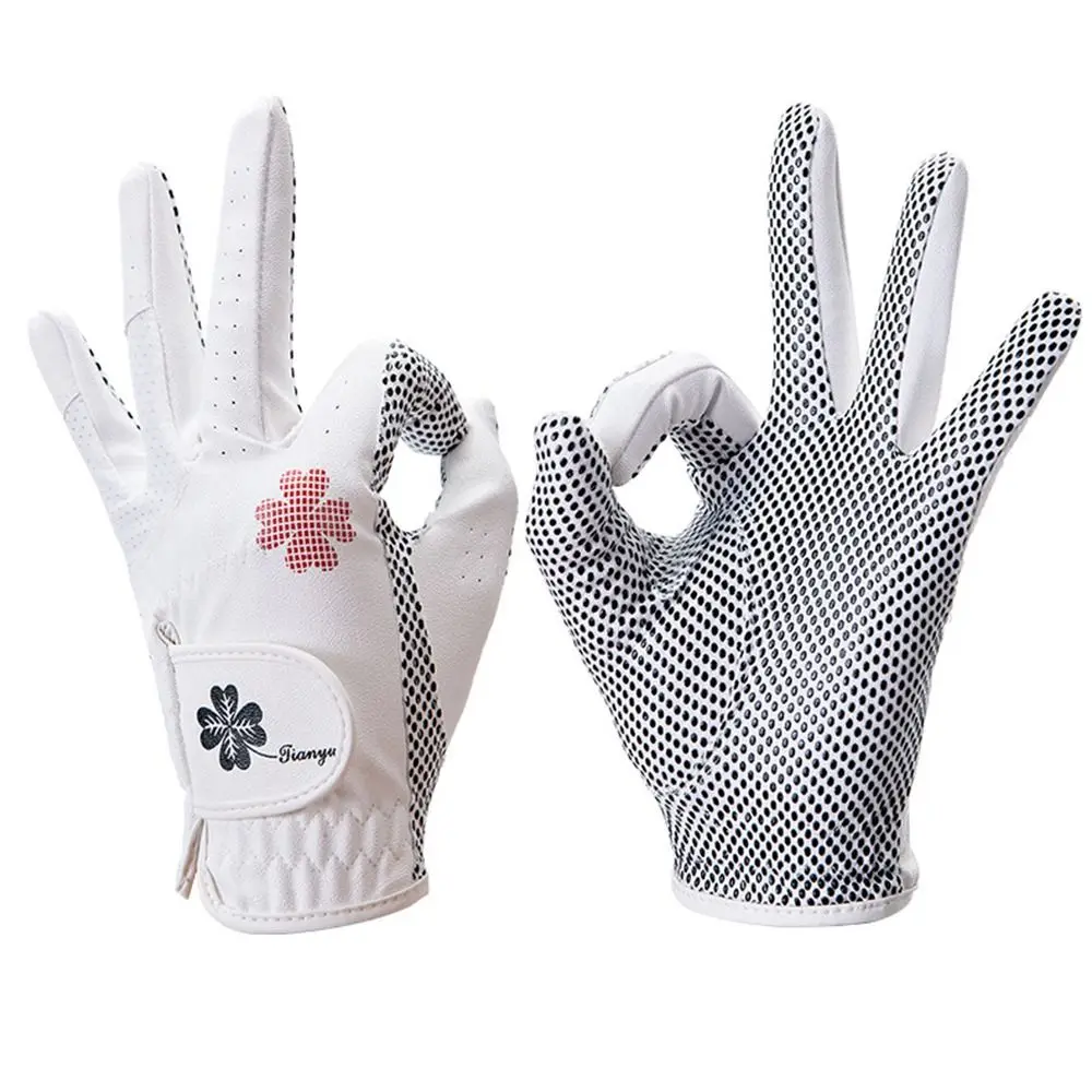 

Fashion Breathable Women's Golf Gloves Wear Resistant Non-slip Sport Gloves Elastic Durable Full Finger Golf Gloves Golfer Gift