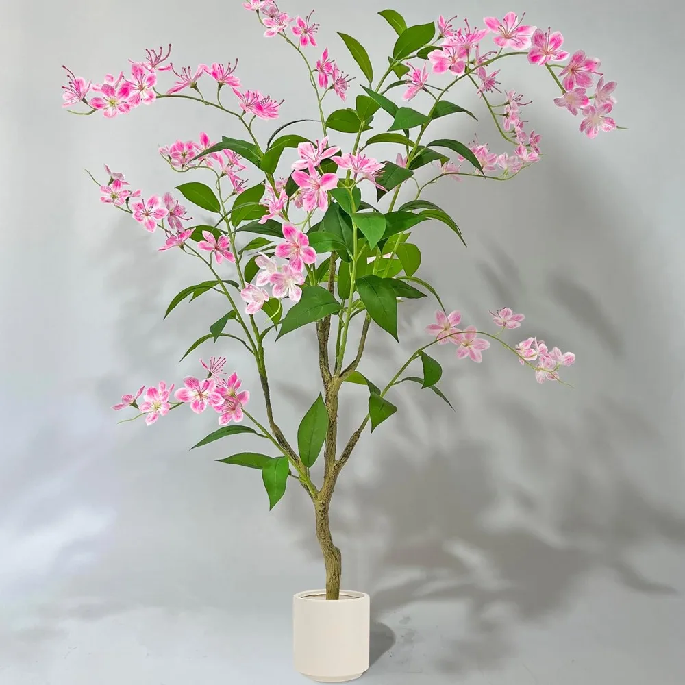 

Artificial Jasmine Tree 4FT - Realistic Fake Tree for Indoor Decoration, High Quality Fake Plant Indoor Maintenance Free