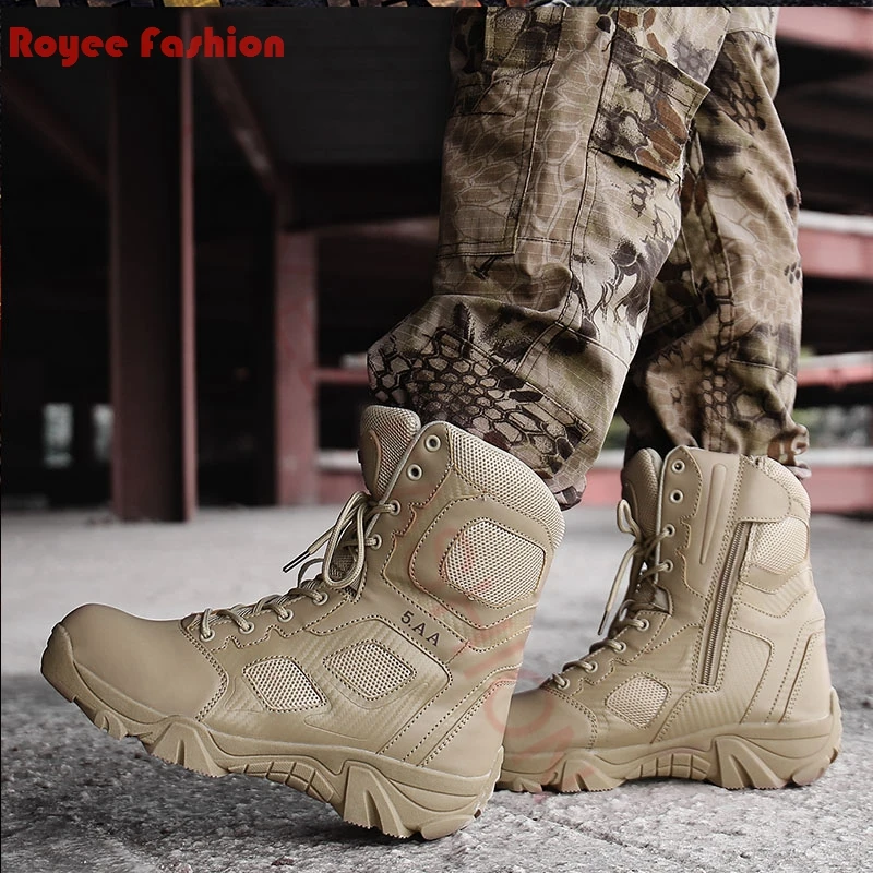 2023 Combat Boots Men Ankle Boot Men Shoes Men's Military Boots Shoe for Men Special Force Army Boots Motocycle Large Size 47