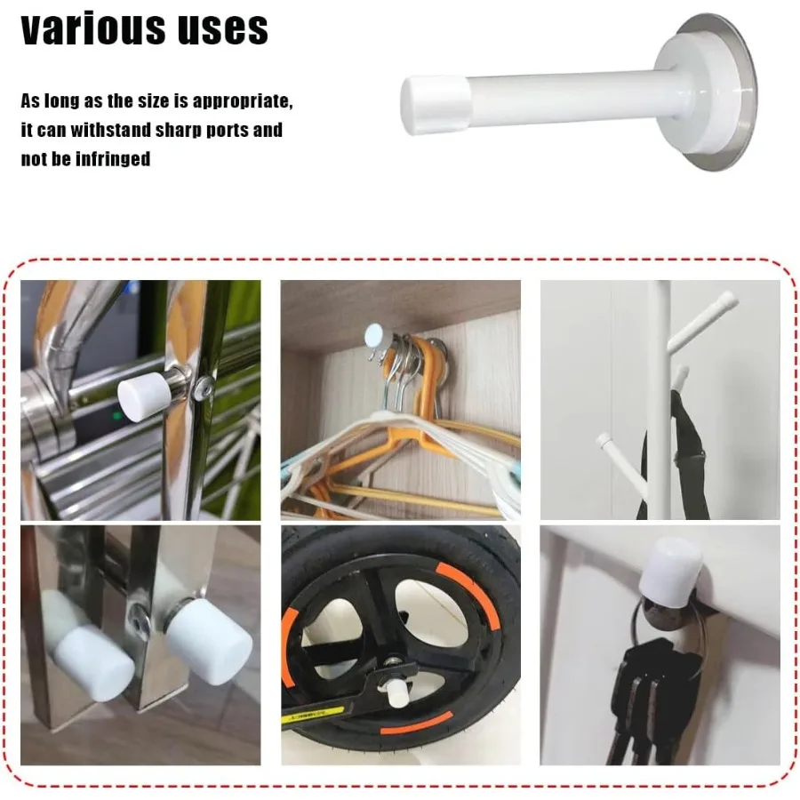 20 قطعة قبعات توقف الباب سدادة الباب نصائح قبعات 0.39 بوصة سدادة الباب استبدال المطاط نصائح سدادات الباب المطاط تلميح توقف الباب C