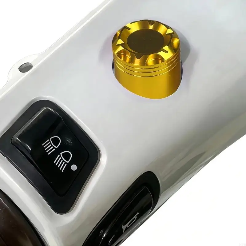 Mirror Hole Plug Caps, Recessed Center Motorcycle Trim Cover for GIORNO/LEAD125i with Smooth Rounded Outer Wall & Detailed Face
