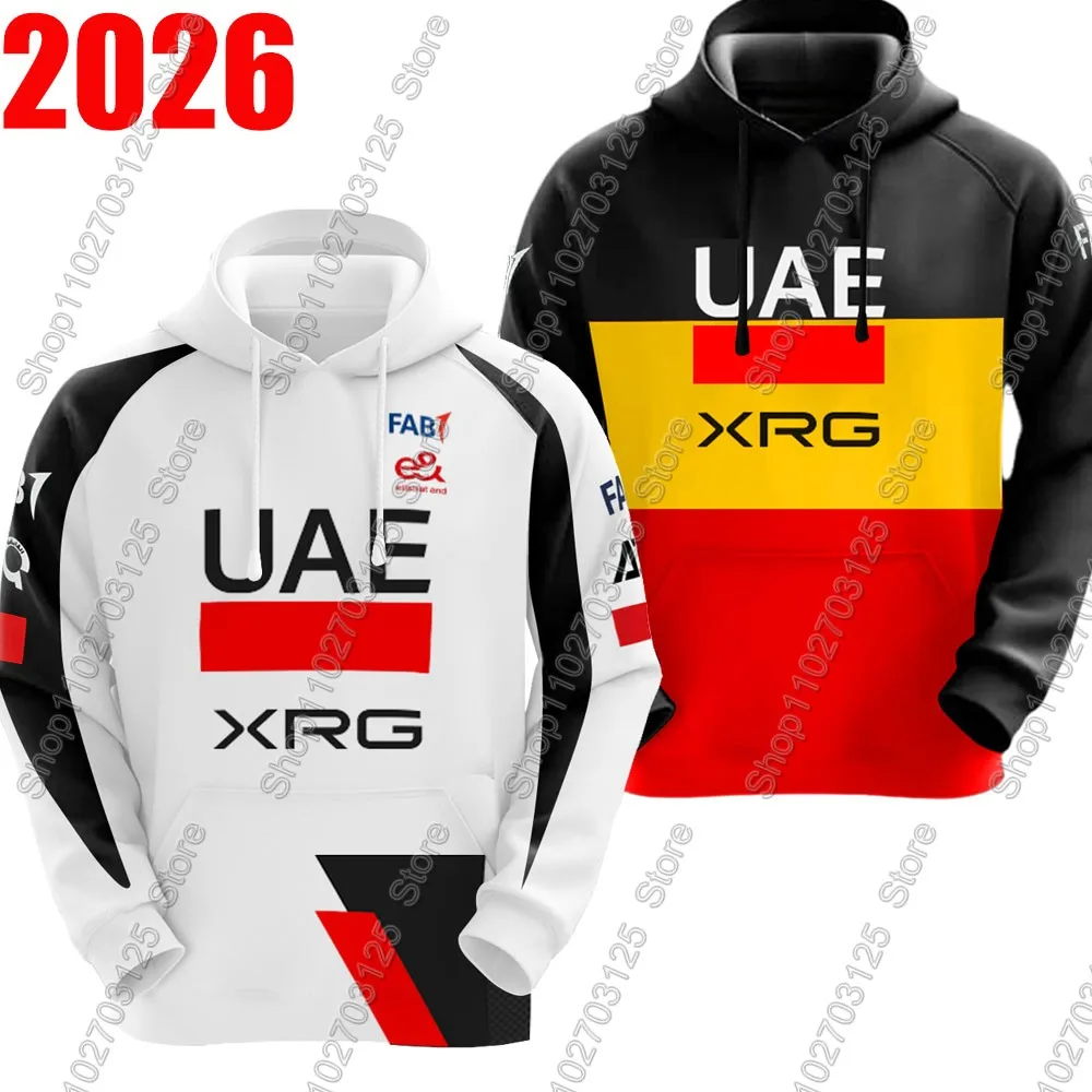 

UAE 2026 Team Hoodie Men Casual Sweatshirt Winter Hoodies Belgium Slovenia Mexico Cycling Clothing Hoody Streetwear Sportswear