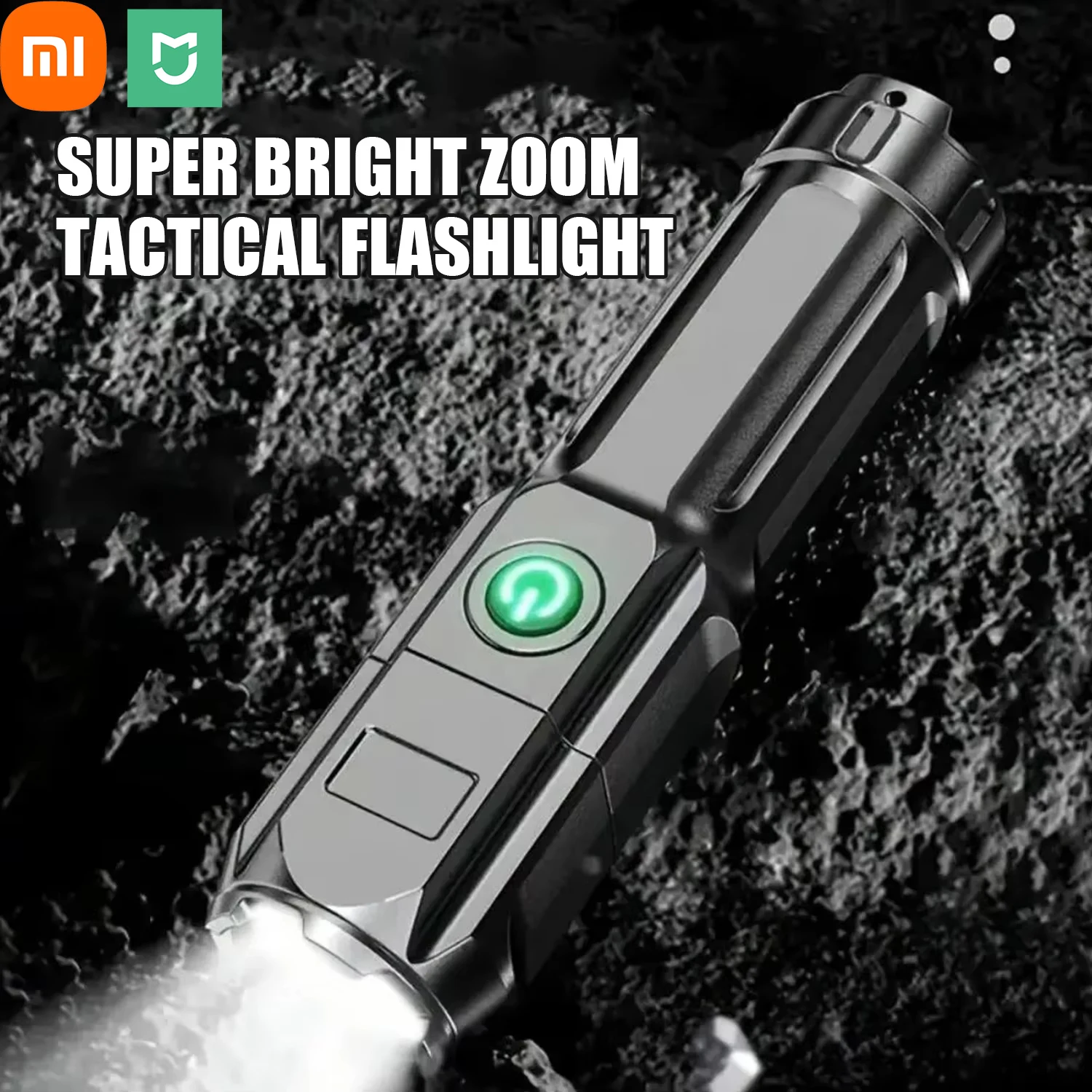 Xiaomi Flash Light Portable Rechargeable Spotlights High Power Led Rechargeable Flashlight Camping Ultra Powerful Flashlight