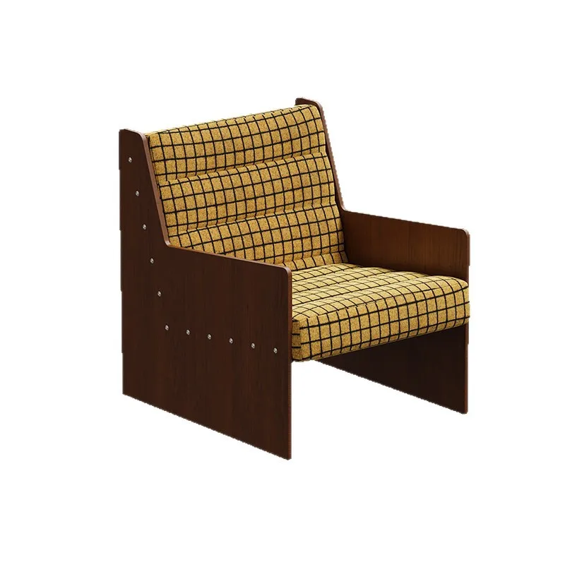 

Medieval Balcony Living Room Noah Sofa Chair Small Unit Homestay Cafe Solid Wood Armchair Single Leisure Chair