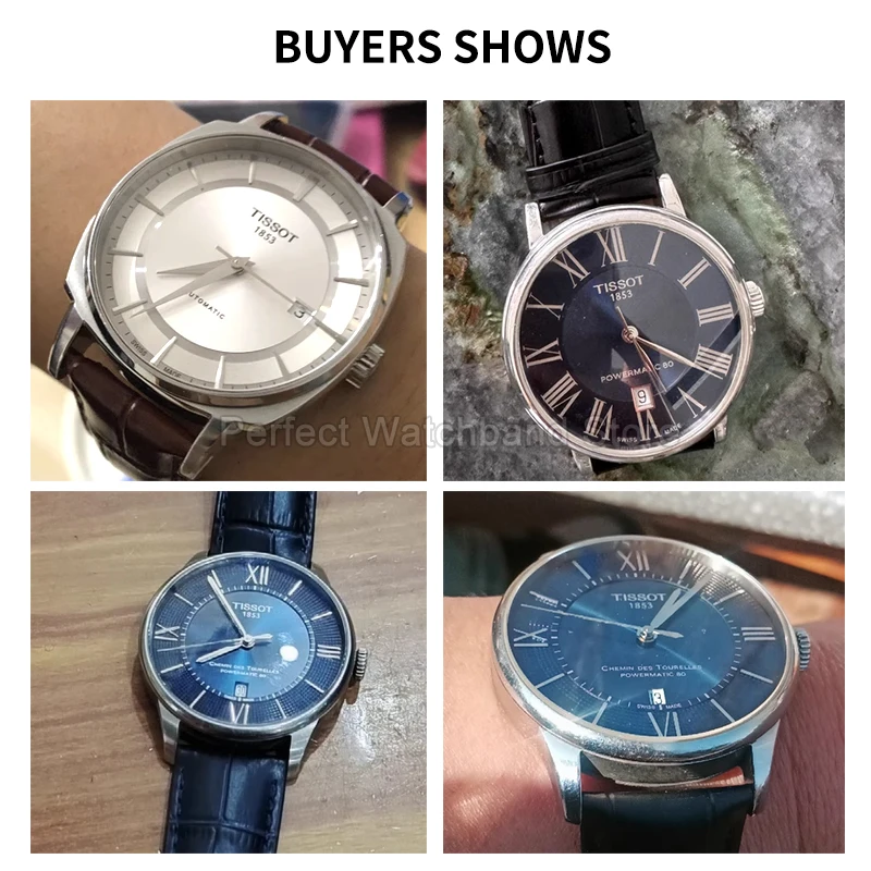 ل تيسو لو لوكل كارسون توليب T41006 T063 T063610A مرنة دائم جلد البقر حزام ساعة اليد رائعة الملمس الطبيعي 18 19 21 مللي متر