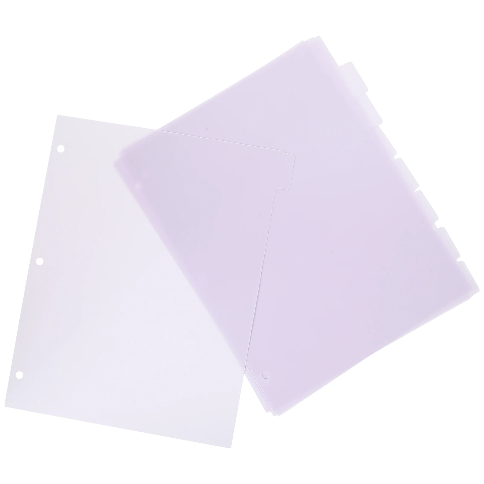 

8 Pcs Partition Plate Index Dividers Separators Notebook Aesthetic Binder Colored Page Markers Pocket Office