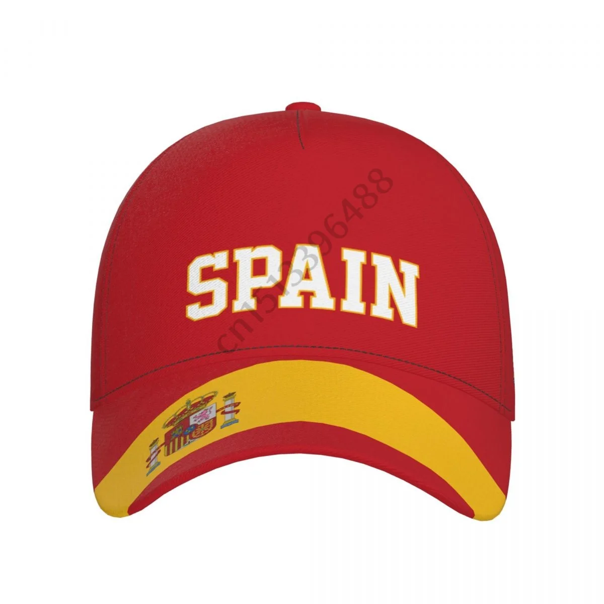 Spain Country Flag Soccer Hats Sun Baseball Cap Breathable Adjustable Men Women Outdoor Fishing Hat