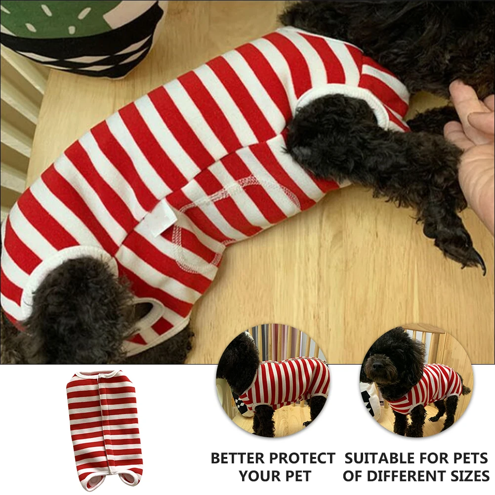 

Fleece Fabric Dog Weaning Costume Post Sterilization Pet Wound Gear Skin Condition Clothing Vest