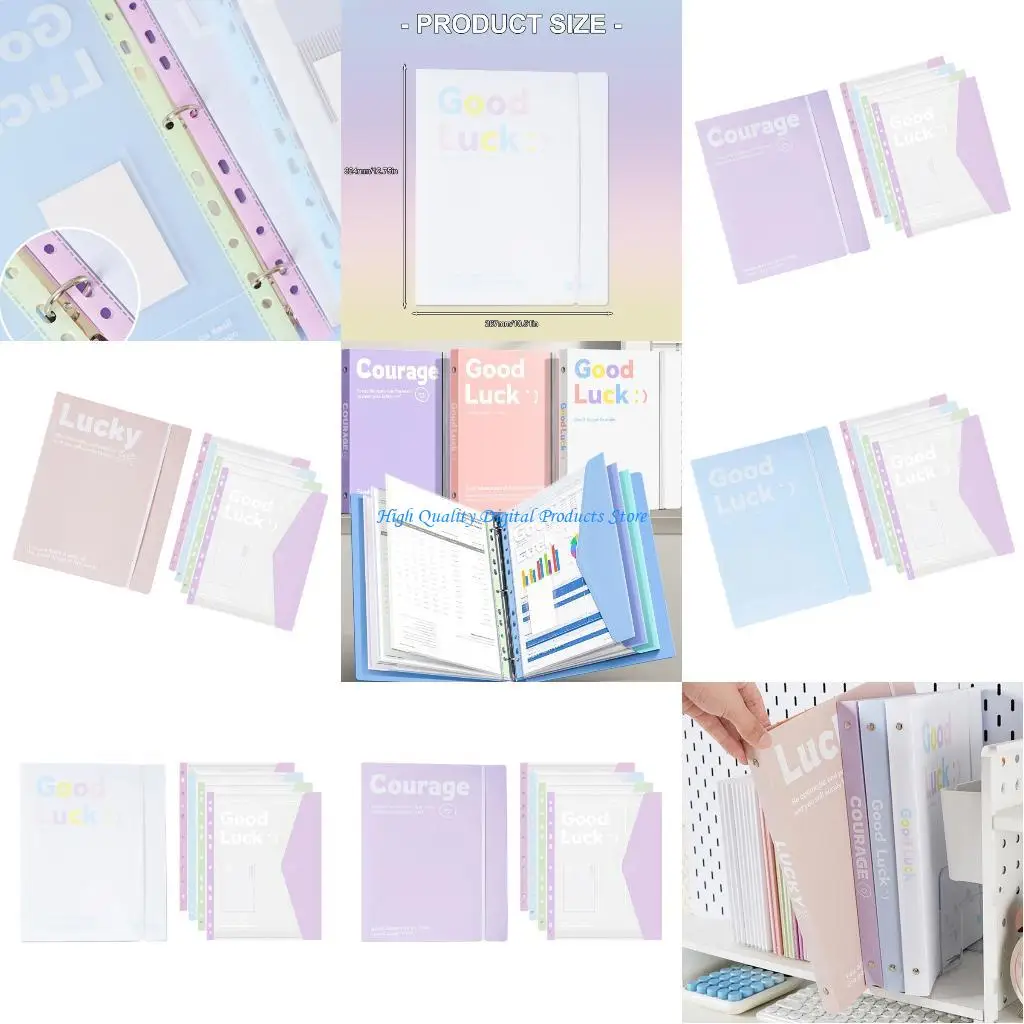 

U2JE Flexible Plastic Document Organiser With Transparent Pockets Reusable Portable File Storage Solution