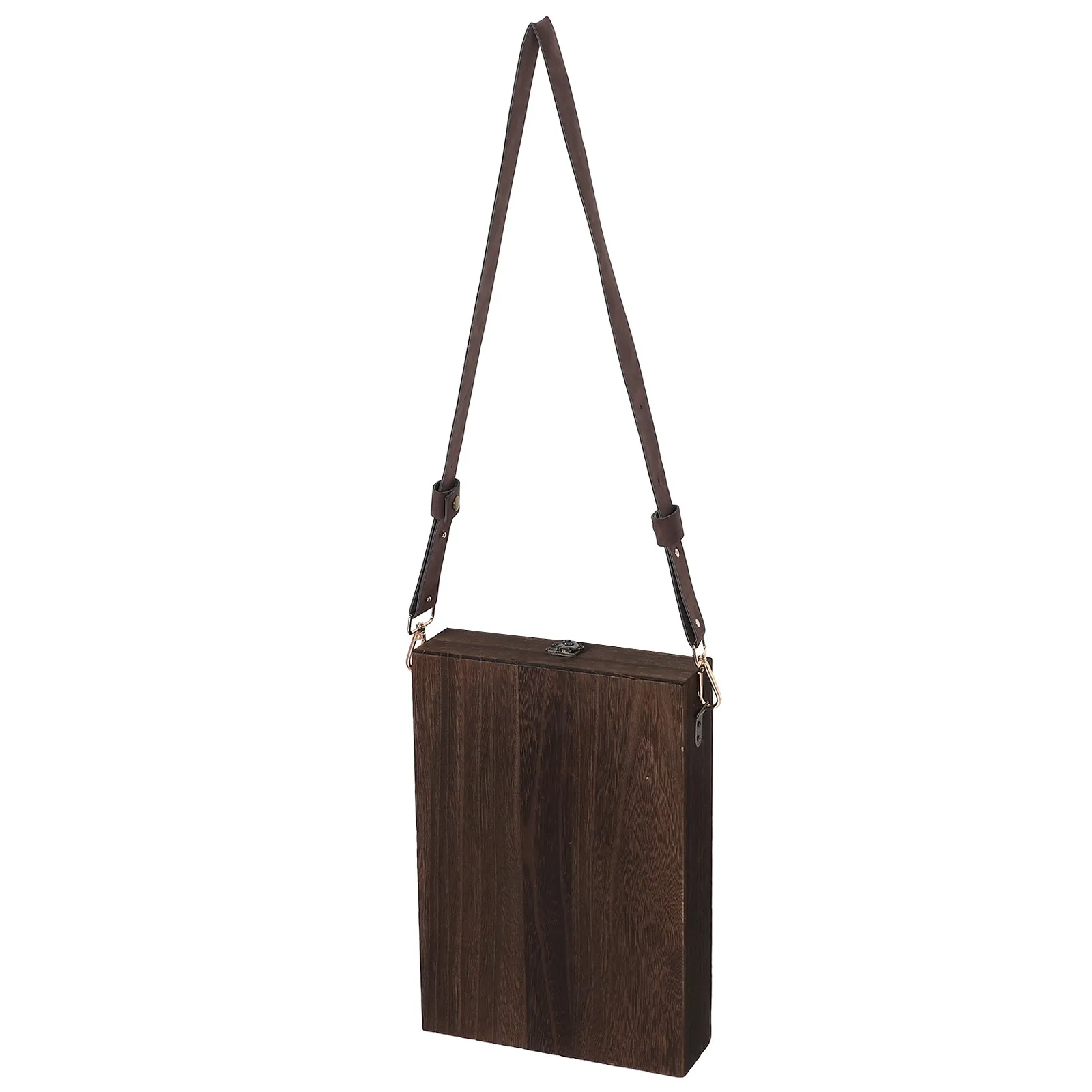

Writers Messenger Wood Box 13x9 Inch Portable Artist Tool Brush Storage Sketch Wooden Briefcase Crossbody Postman Bag Keepsake