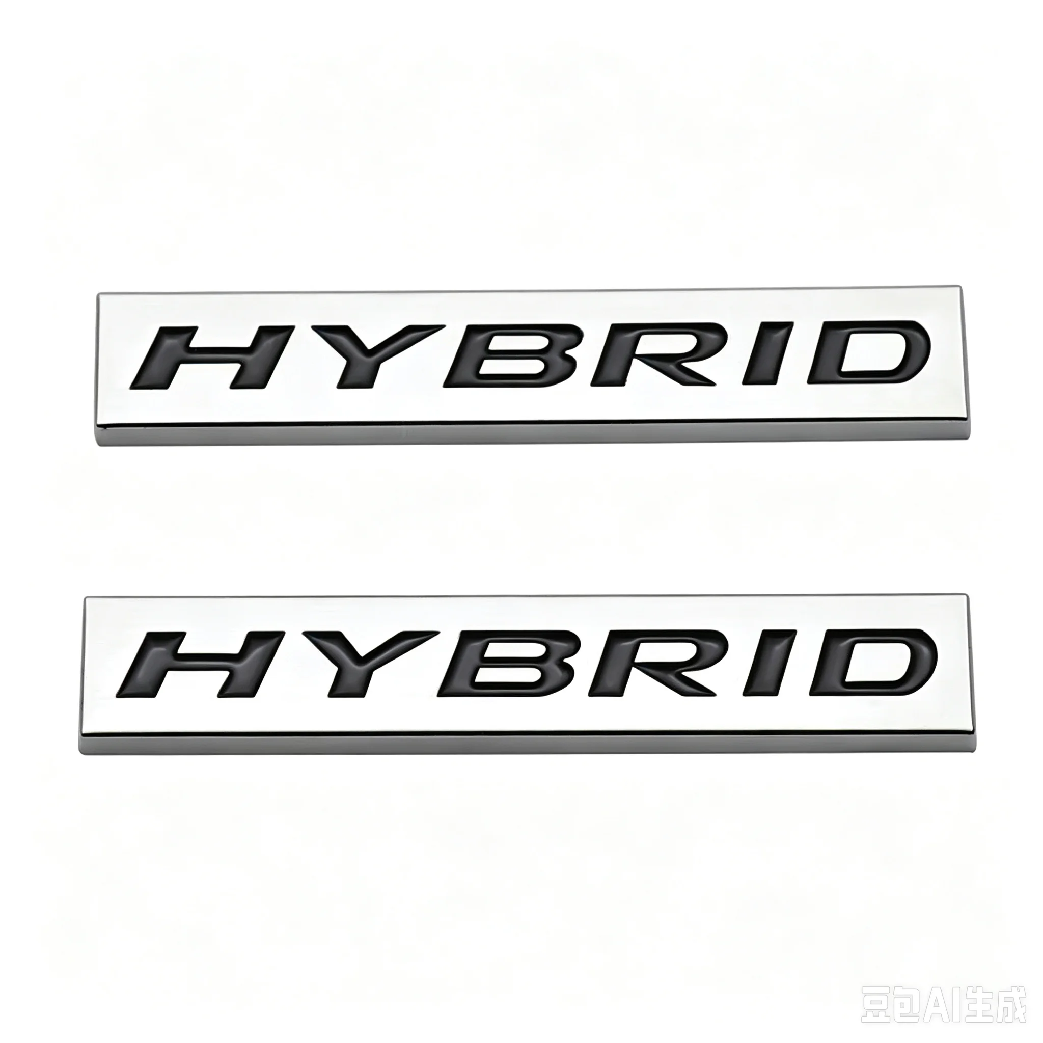 3D Metal HYBRID Fender Emblem Sticker For Toyota Hybrid Car Side Wing Body Logo Refit Decor Badge Decal