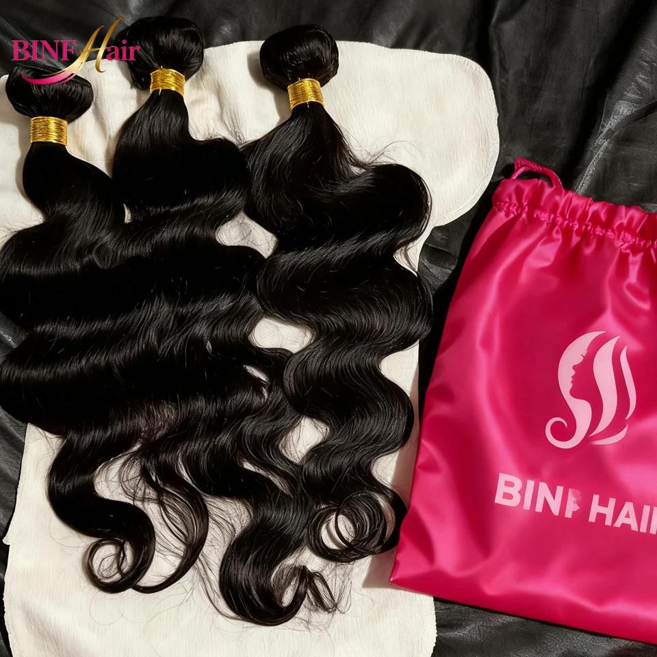

Наборы натуральных волос Body Wave из 100% необработанных камбоджийских волос для женщин, натуральный черный цвет, 8-30 дюймов, мягкие и шелковистые волосы.