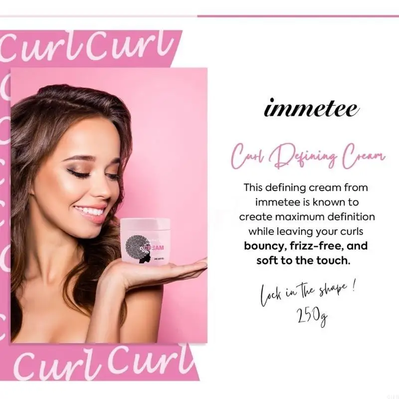 Q1FB Immetee Hairs Clumizing Cream Conditing Hairer Glome Cleam Styling Mousse Curly Hair Elastin Определяющий крем для Фото №2