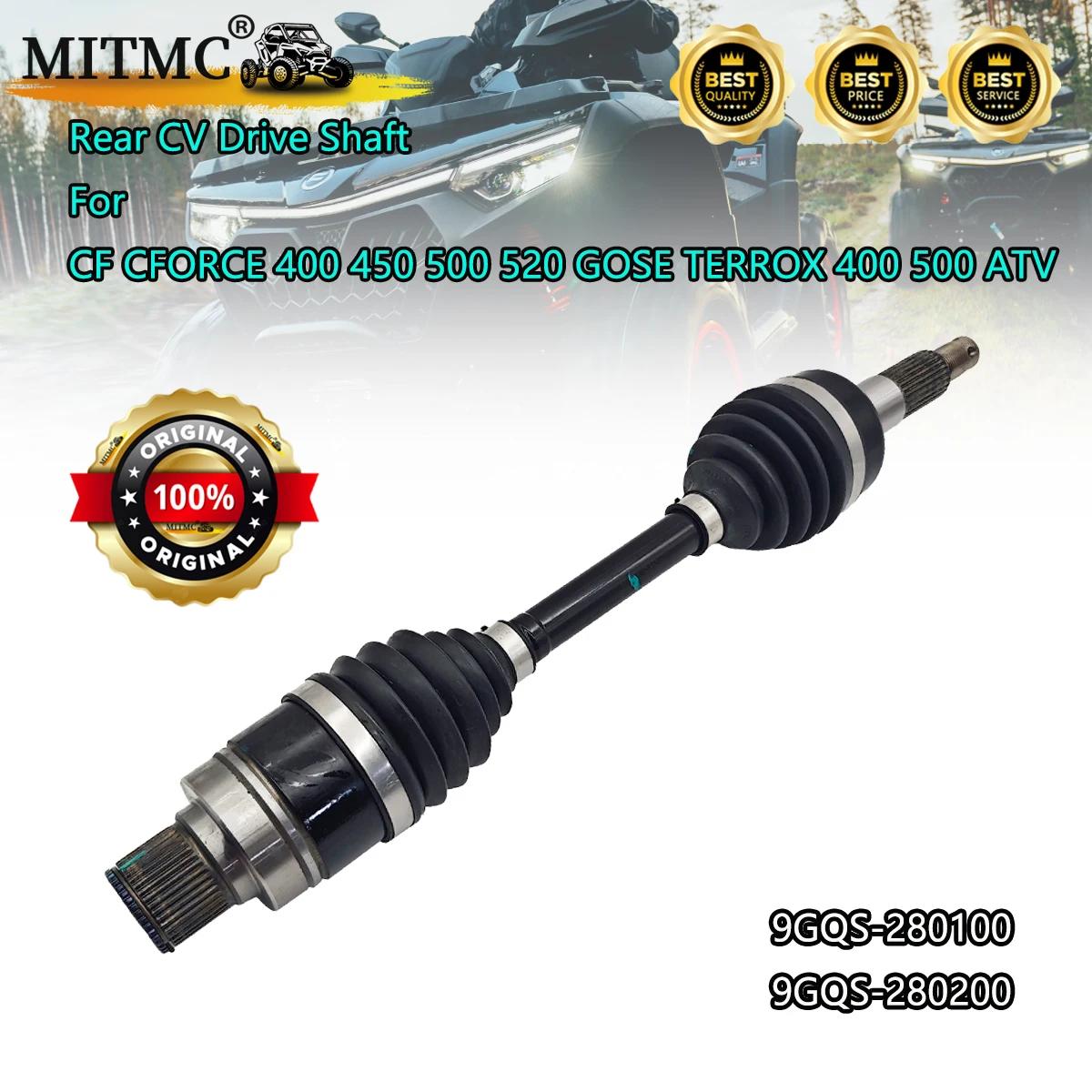 

Original Rear CV Drive Shaft For CF CFORCE 400 450 500 520 GOSE TERROX 400 500 CF400AU CF500AU CF400ATR CF500ATR ATV