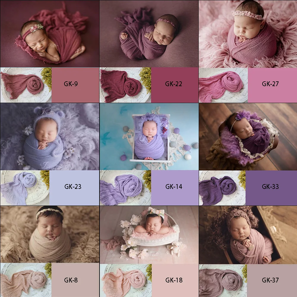 Newborn Photography Props Soft High Stretchable Cotton Seersucker Wrap Baby Posing Aid Photoshoot Props Babies Photo Accessories