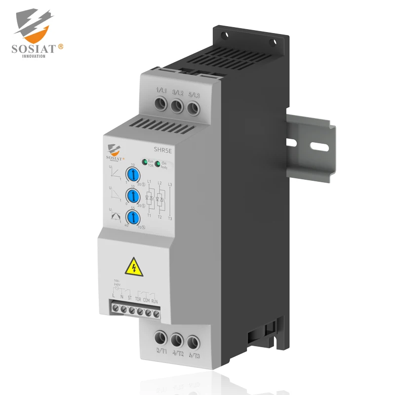 5.5KW AC Electric 3 Phase Motor Starters 500V Soft Starter Motor Control Device Bypass Contactor Soft Start 220V