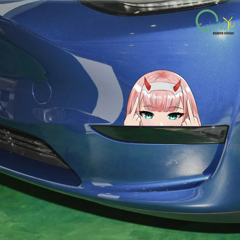 Kasi Car Sticker Personalized Cartoon Japanese Cute Girl Animation anime Auto Body Motorcycle Bumper Reflective Decal view 2