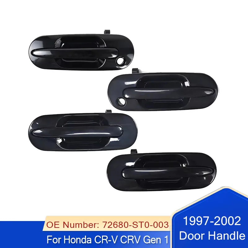 

Outside Door Handle For Honda CRV (1997-2002) Gen 1 Outer Door Handle Black 72680-ST0-003 72640-ST0-003 Front Left Driver Side