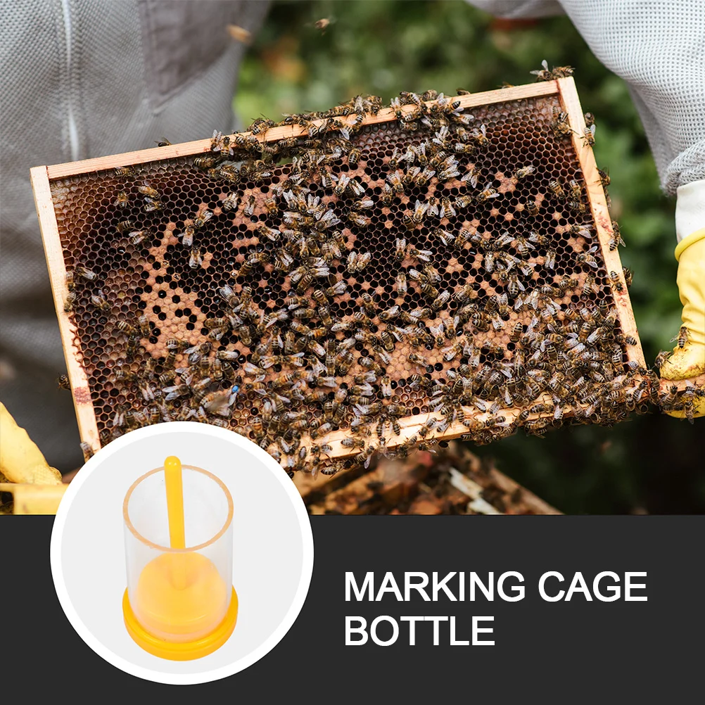 

Bee Queen Mark Bottle With Long Piston For Easy Beekeeping Hive Management Tool Beekeeper Supplies Queen Marker Cage
