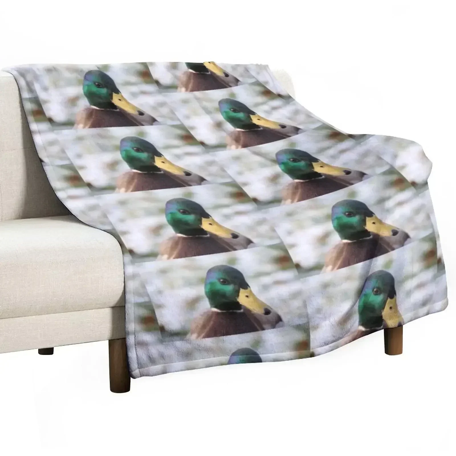 Duck watching you Throw Blanket valentine gift ideas Nap Plaid on the sofa blankets and throws for winter Plush Blankets