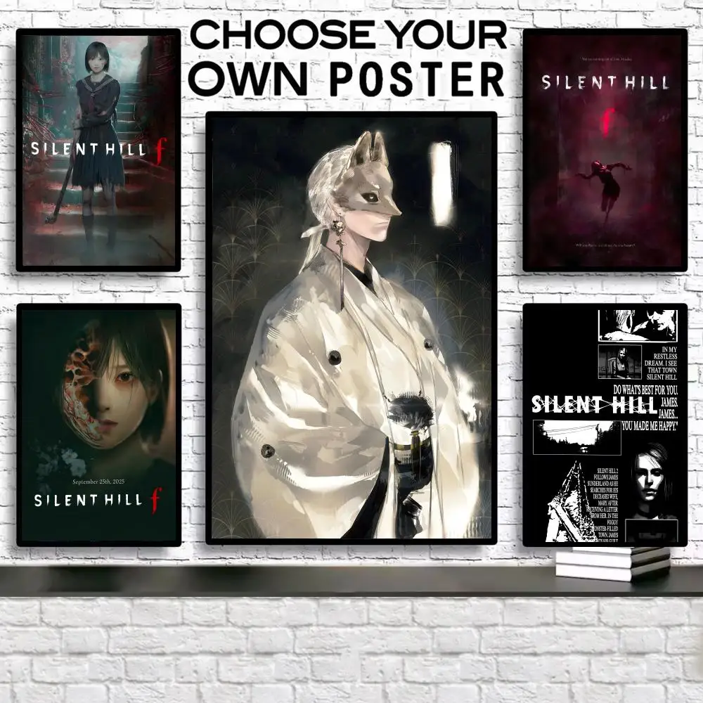 

S-S-Silent H-Hill F-F Poster HD Anime Wall Art Poster Self-Adhesive Peel And Stick Canvas For Room Decor