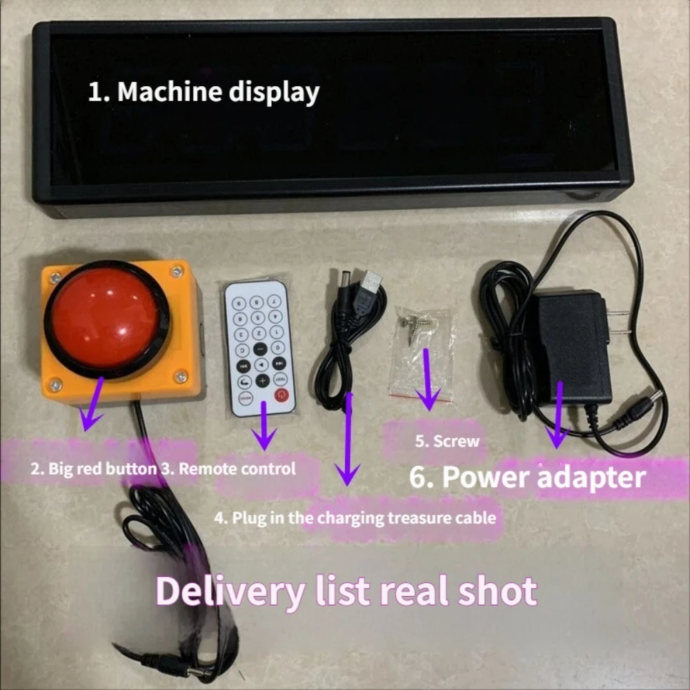 Competition Timer Countdown Stopwatch Counter LED 6-Digit Digital Display Training Speech Timing Equipment with Remote Control